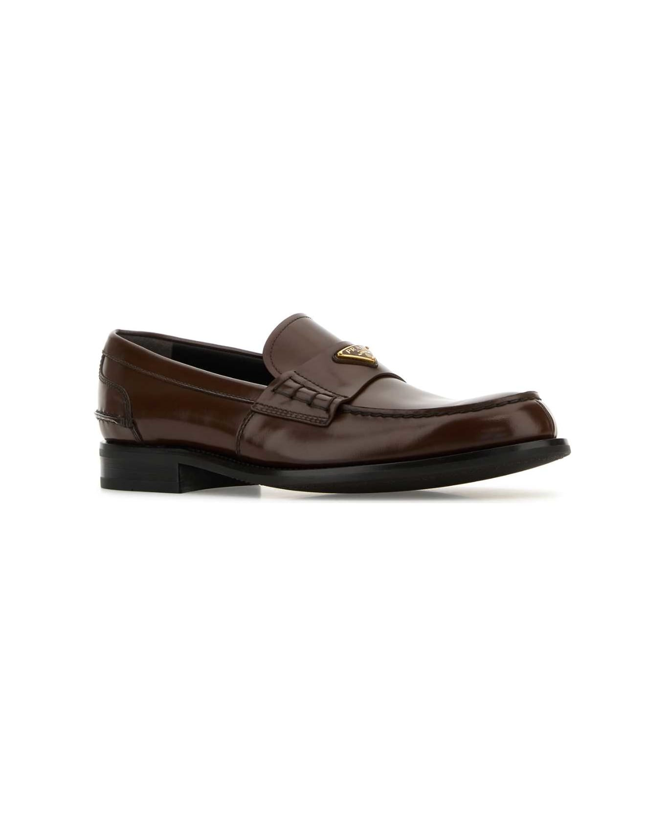 Chocolate Leather Loafers - 2