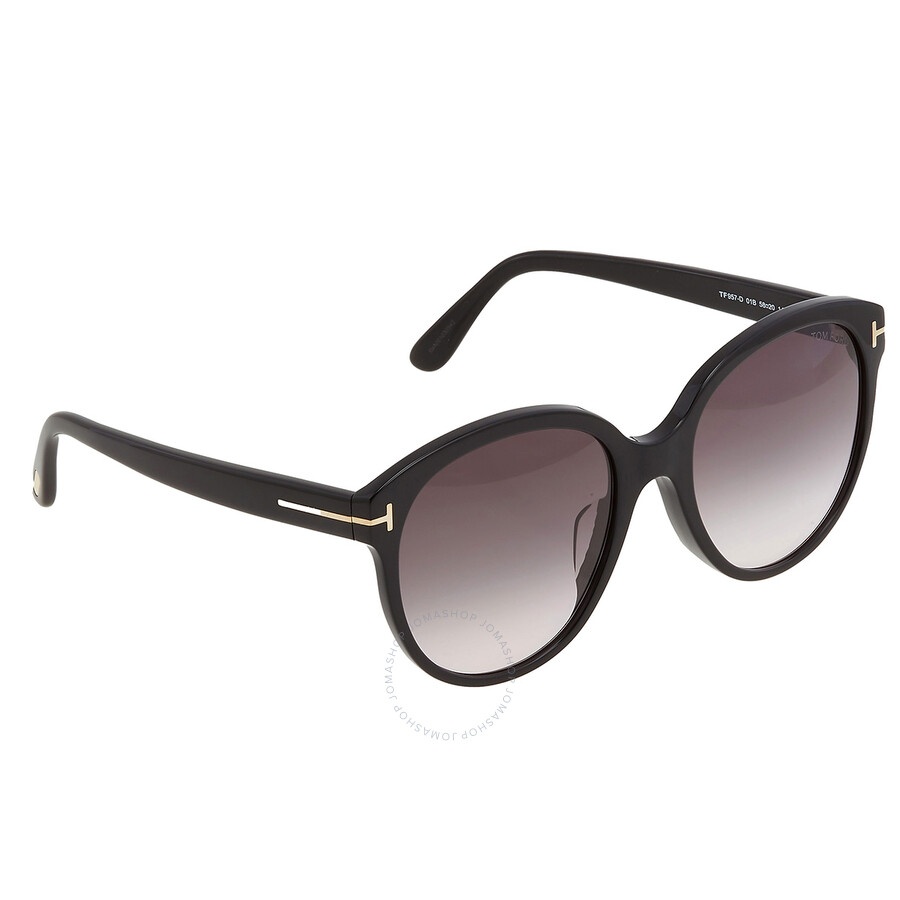 Tom Ford Gradient Smoke to Pink Round Ladies Sunglasses FT0957-D 01B 58 - 3