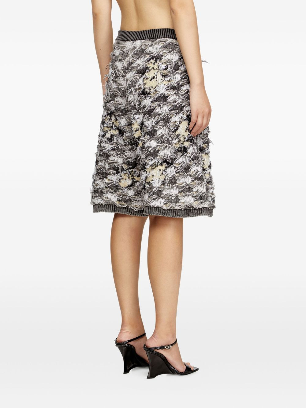 houndstooth-jacquard knee-length shorts - 4