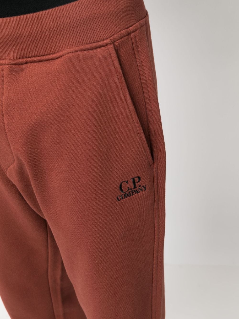 logo-embroidered cotton track pants - 5