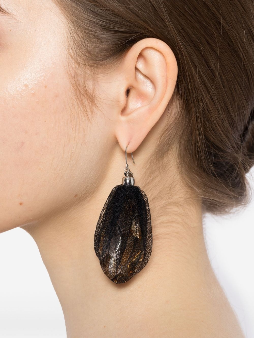 tulle crystal earrings - 2