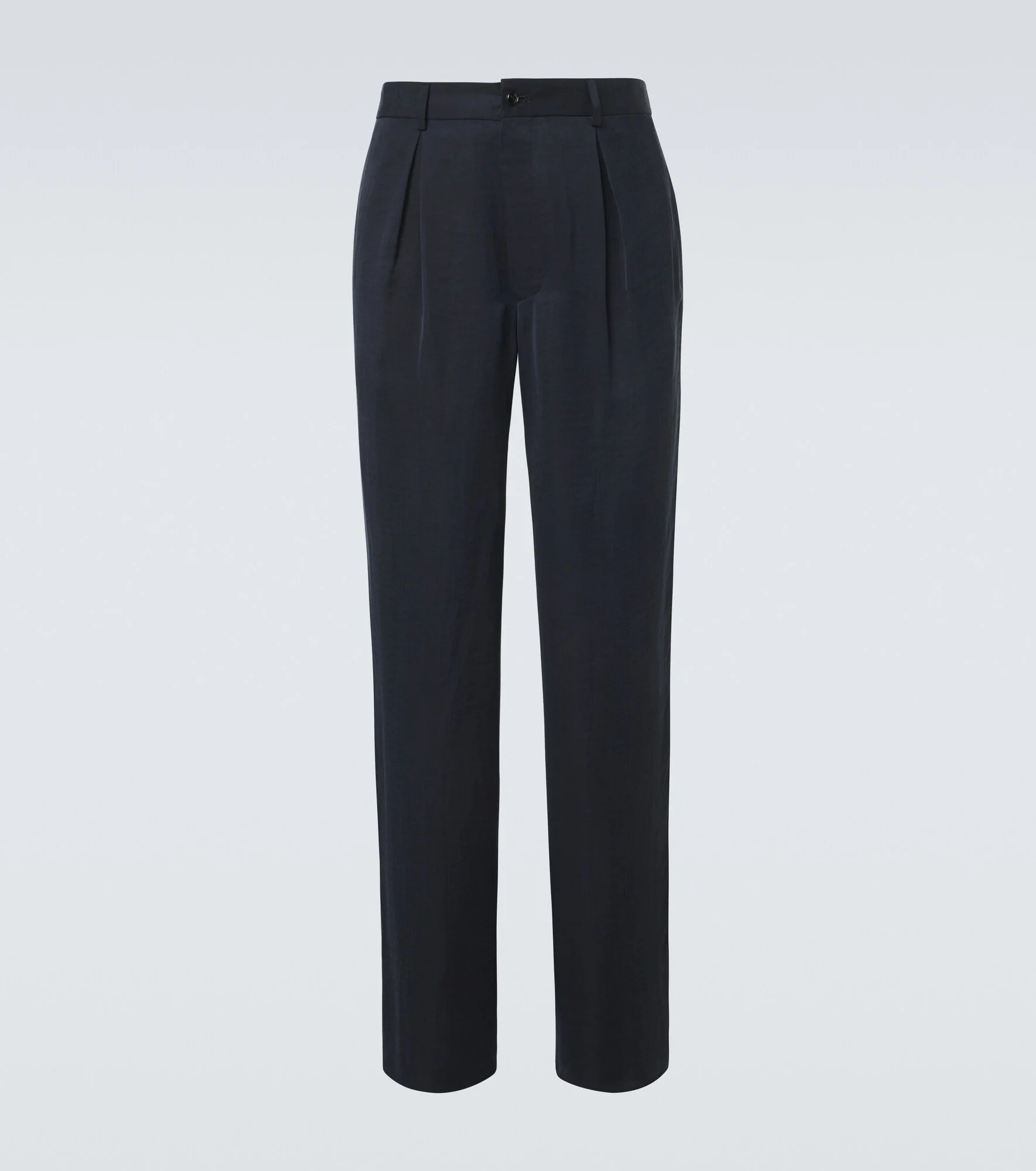 Pleated satin wide-leg pants - 1