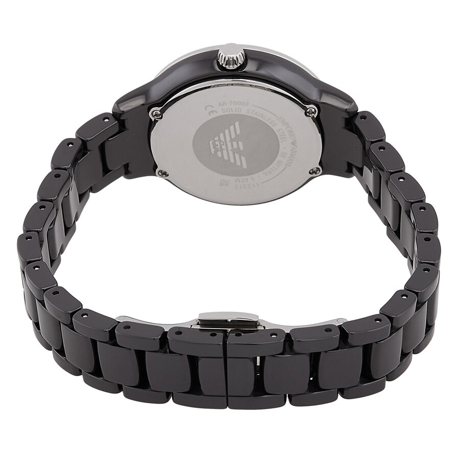 Emporio Armani Cleo Quartz Crystal Black Dial Ladies Watch AR70008 - 3