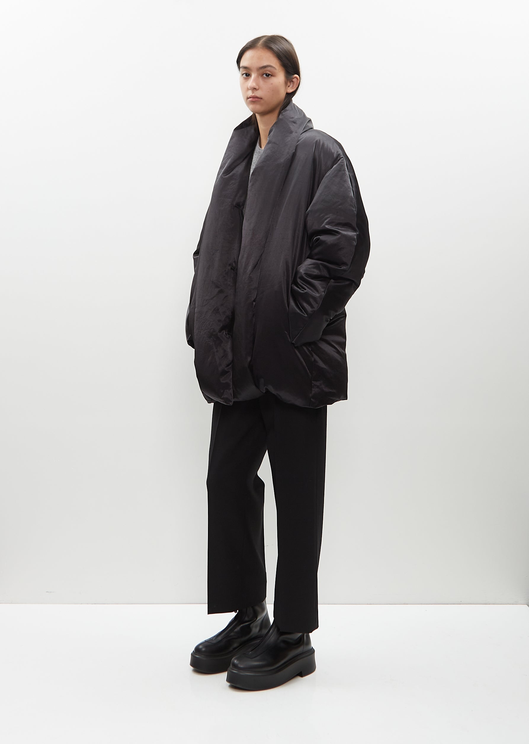Satin Puffer Jacket - 5