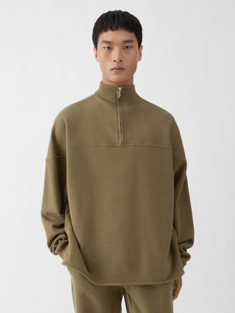 JACQUEMUS The Rond Carré zipped-rollneck sweatshirt outlook