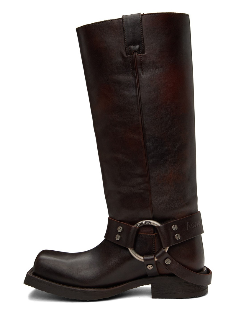 SSENSE Exclusive Brown Stirrup High Boots 3