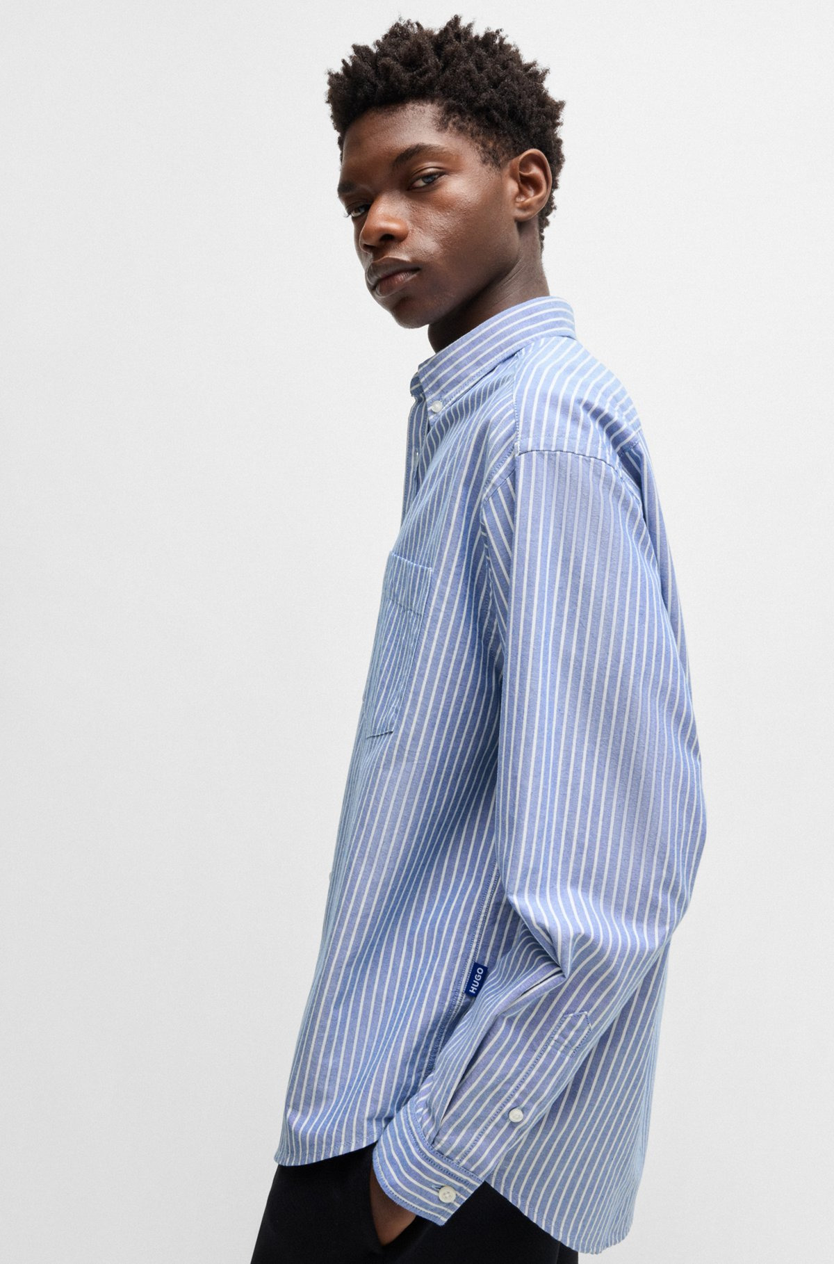 OVERSIZE-FIT BUTTON-DOWN SHIRT IN OXFORD COTTON - 6
