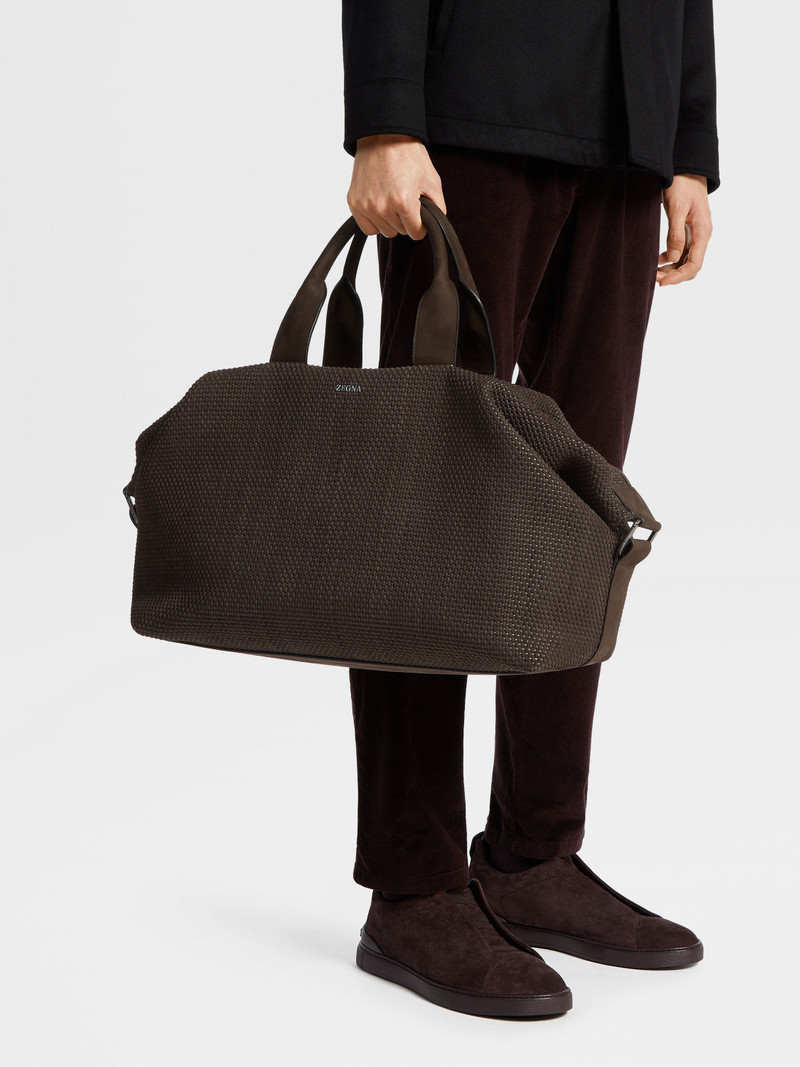 ZEGNA DARK BROWN PELLETESSUTA™ NUBUCK HOLDALL outlook
