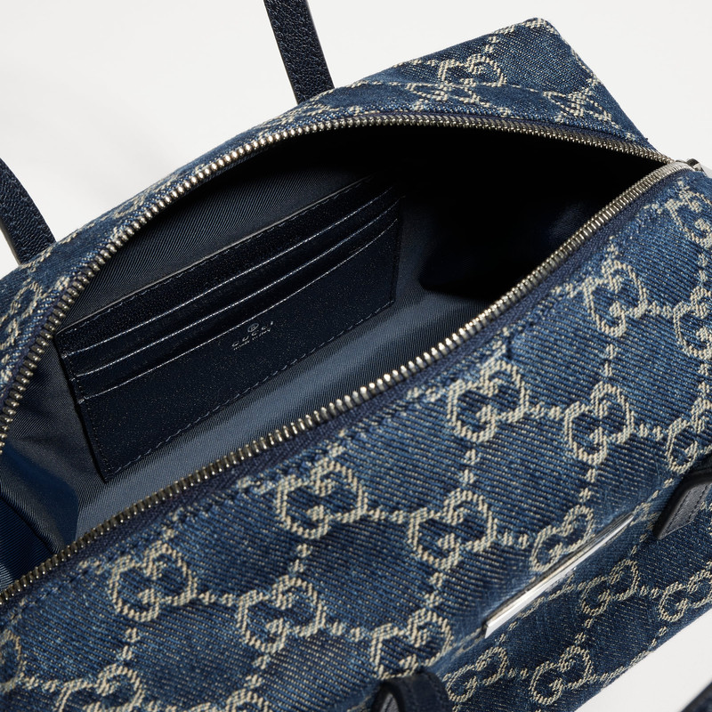 Small boston bag with Gucci plaque 9