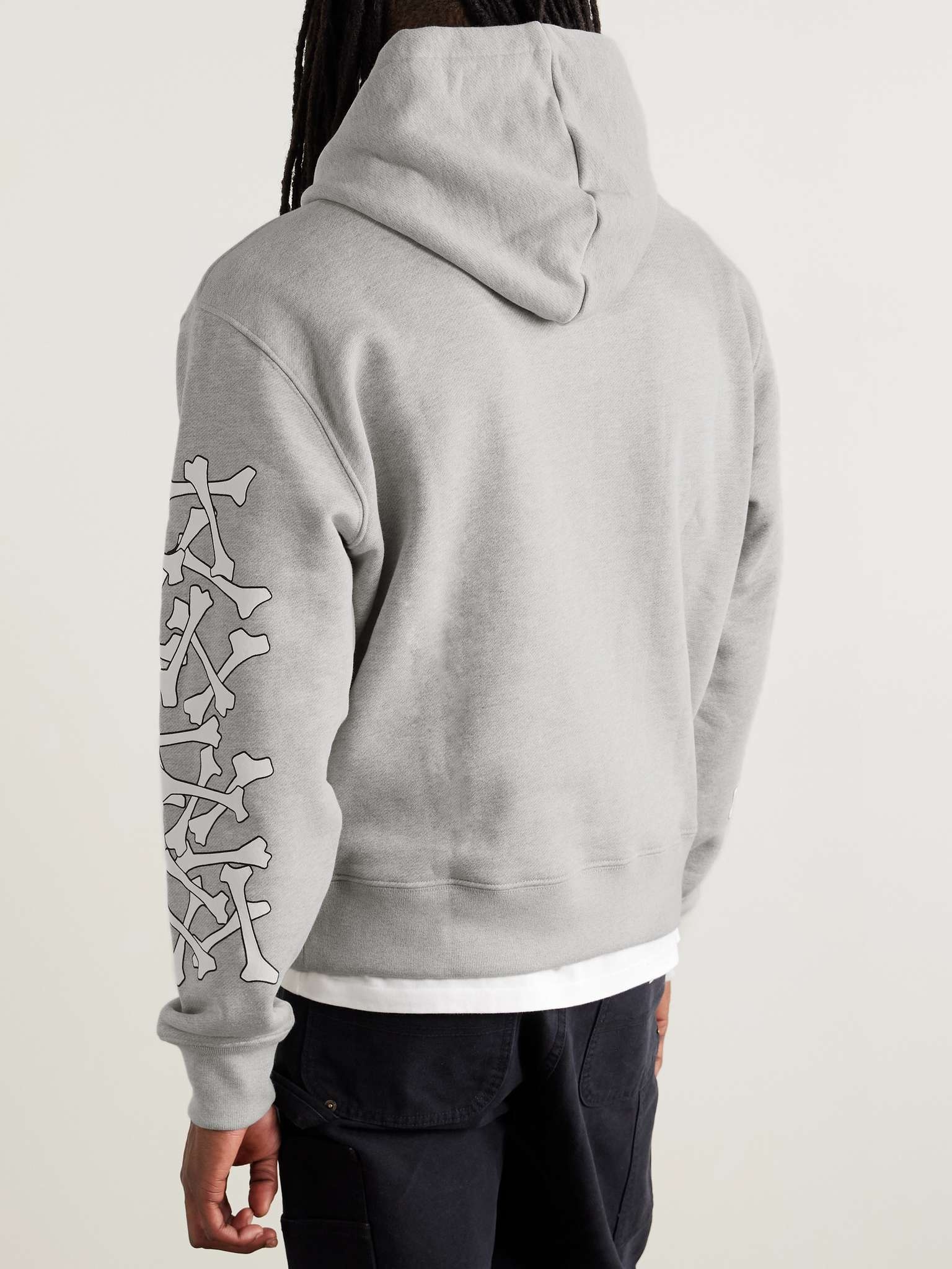 Bones Stacked Logo-Appliquéd Printed Cotton-Jersey Hoodie - 3