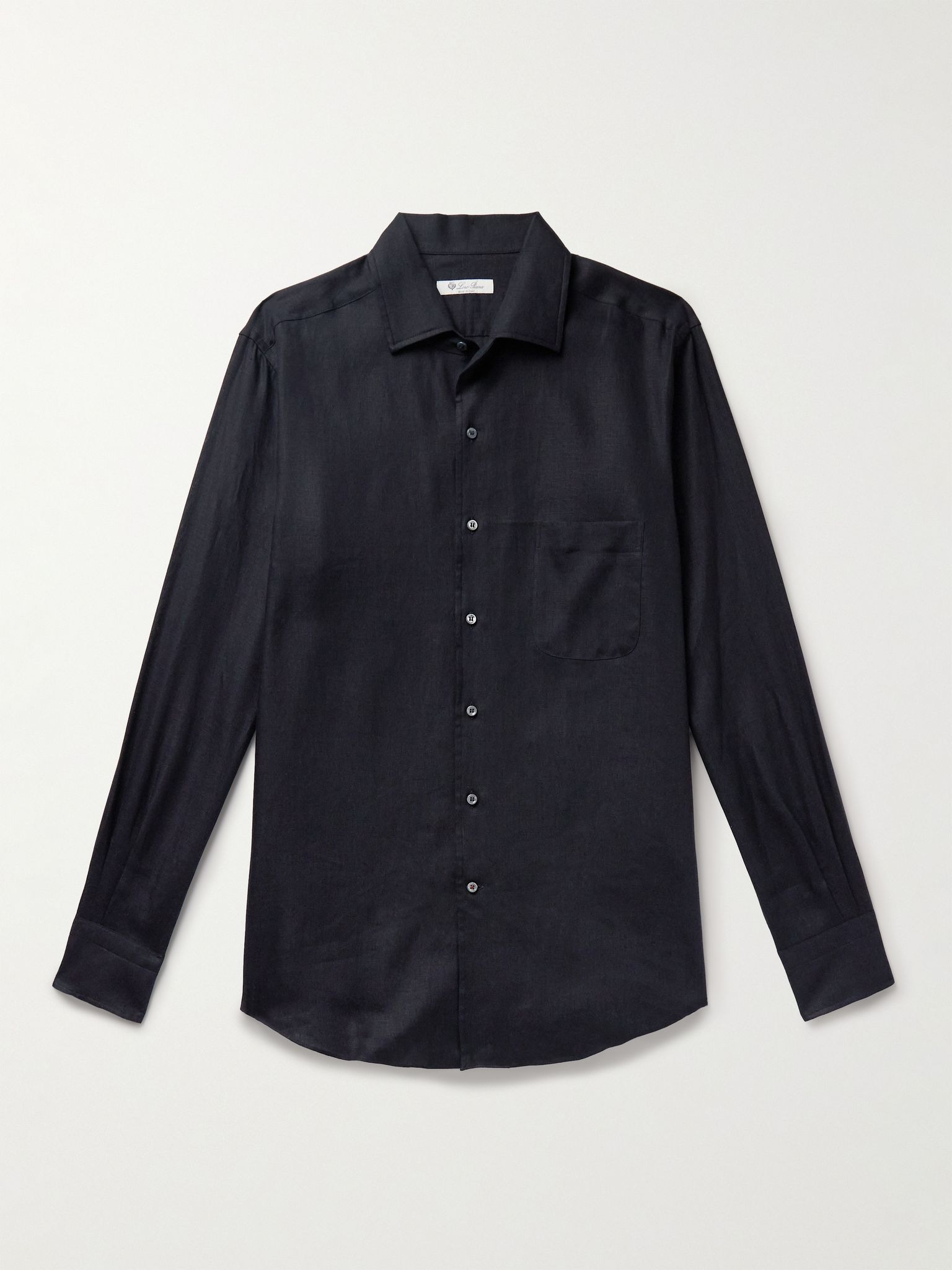 André Arizona Linen Shirt Navy - 1
