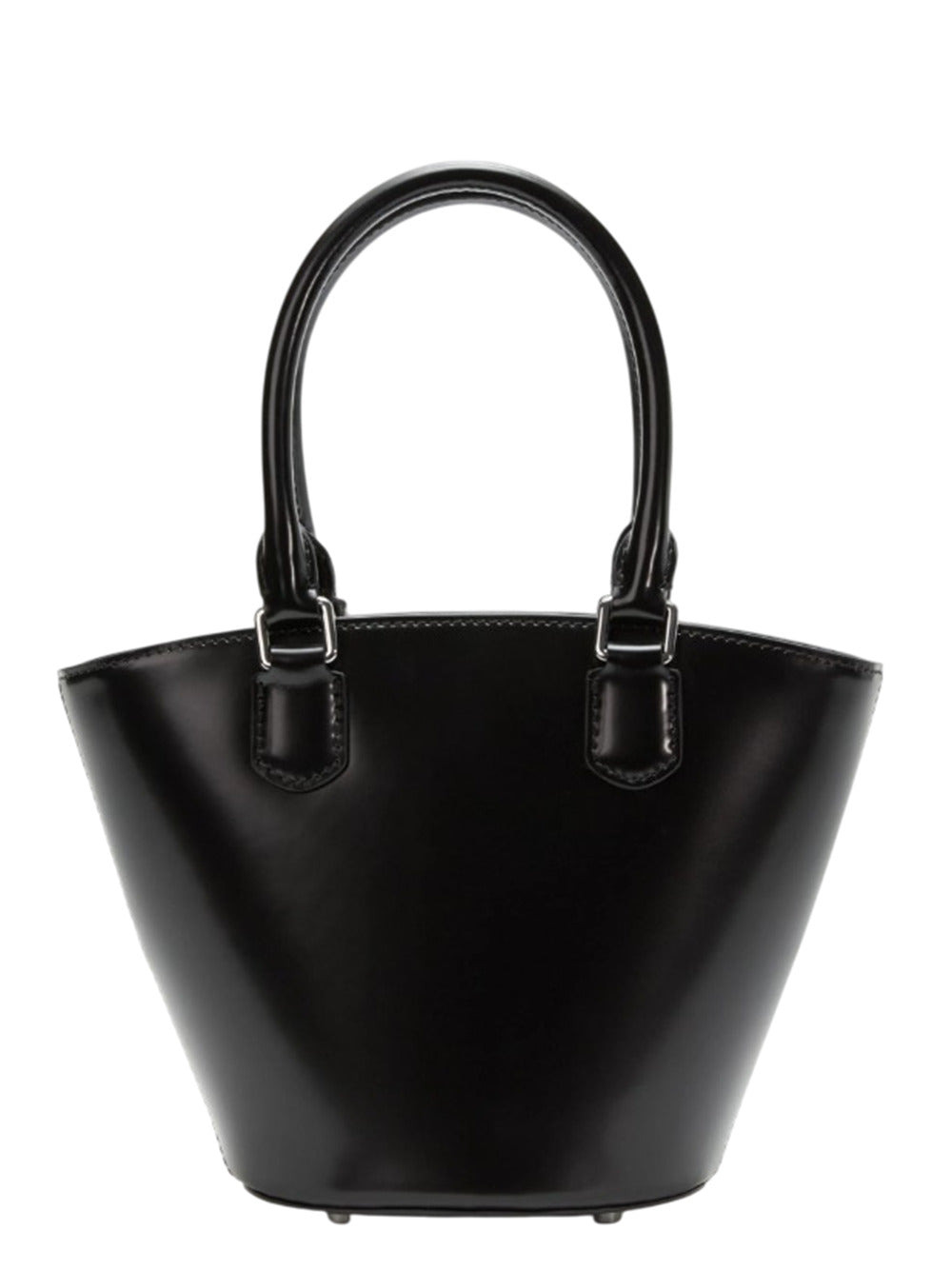 Self-Portrait Women Black Leather Charm Tote - 3