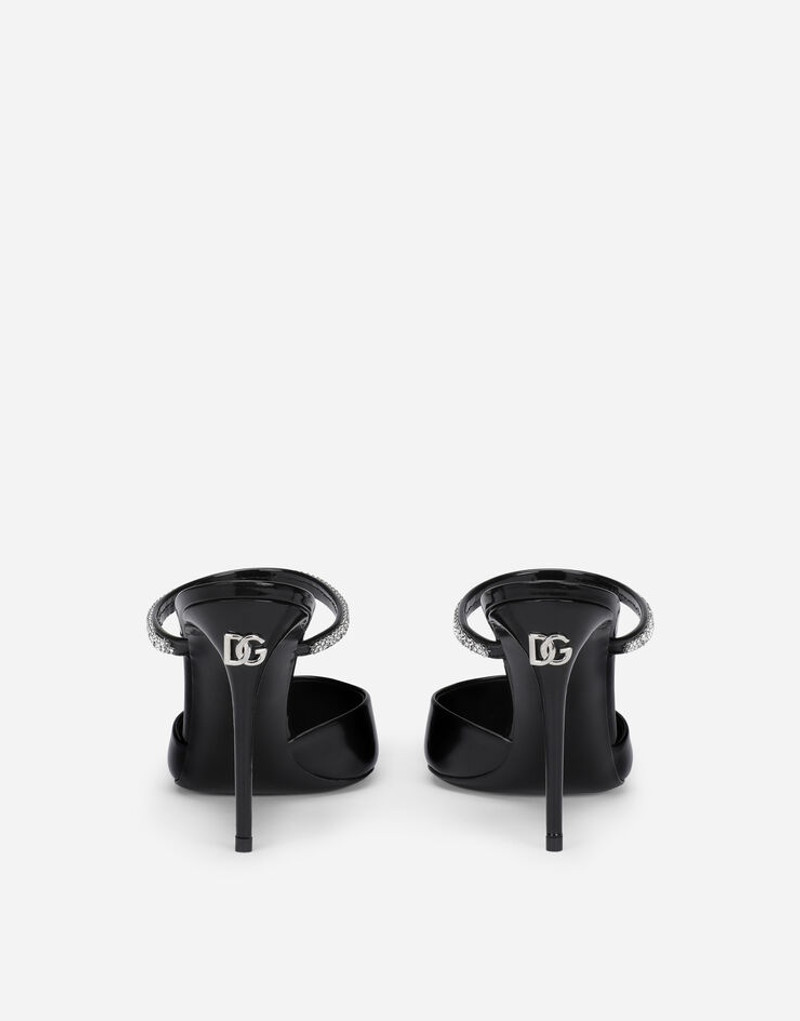 Dolce & Gabbana Polished calfskin mules with embroidery outlook