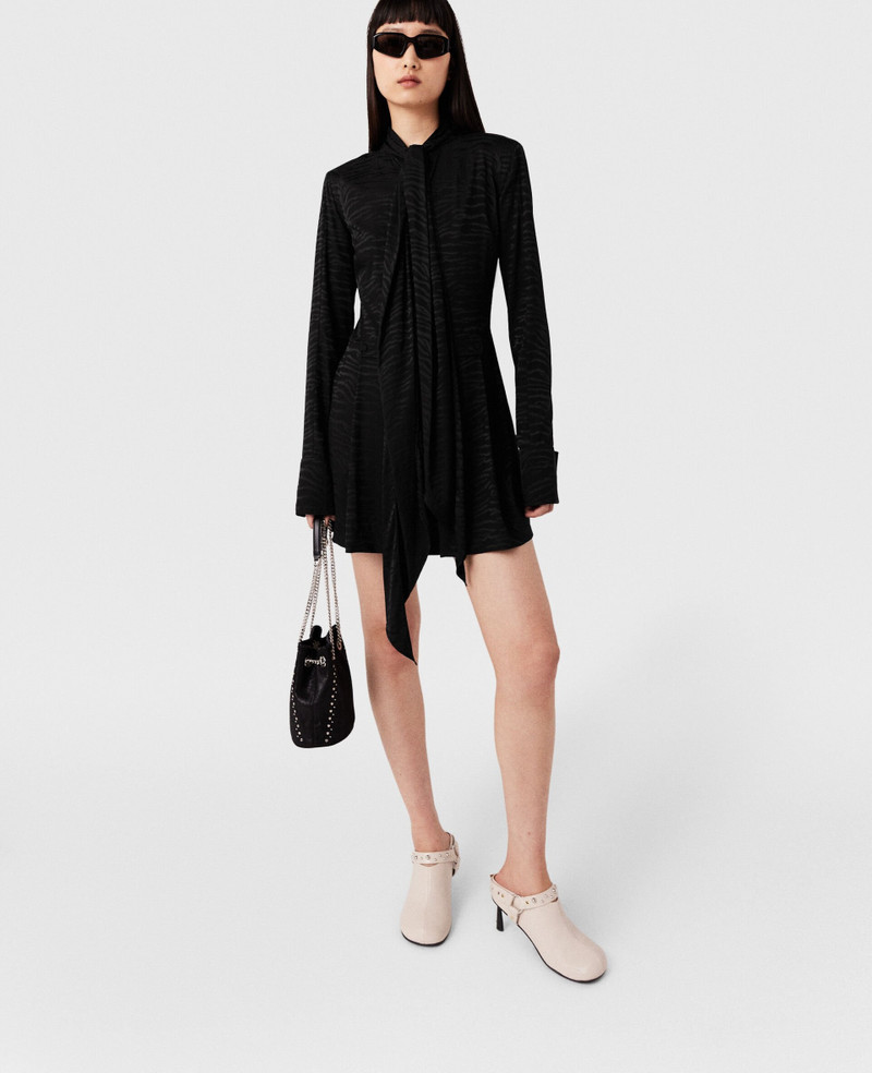 Stella McCartney Tiger Print Tie-Neck Midi Dress outlook