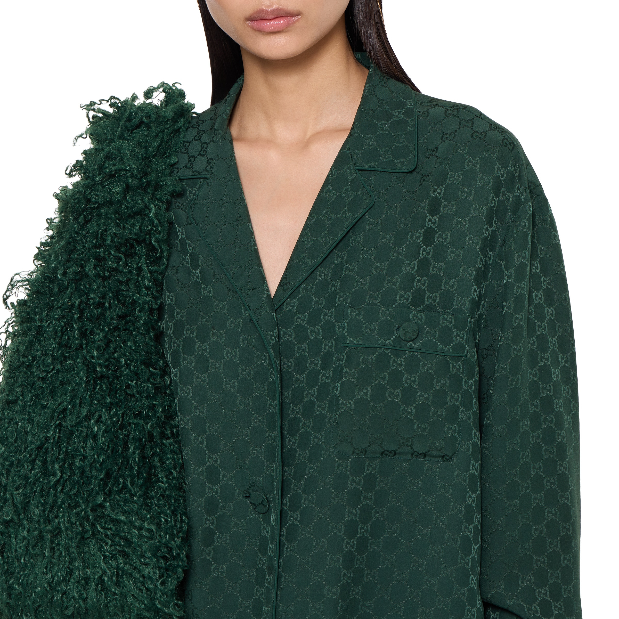 GG silk jacquard shirt - 5