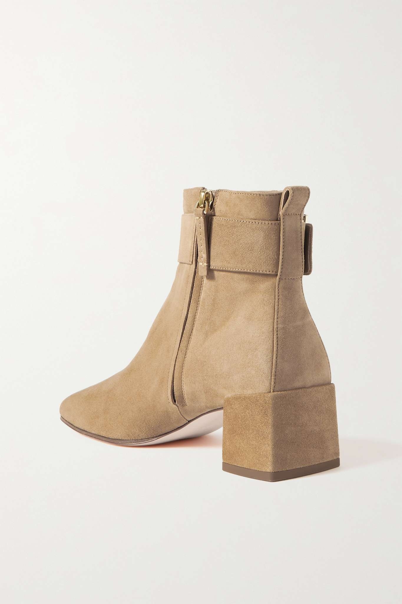 So Vivier buckled suede ankle boots - 3