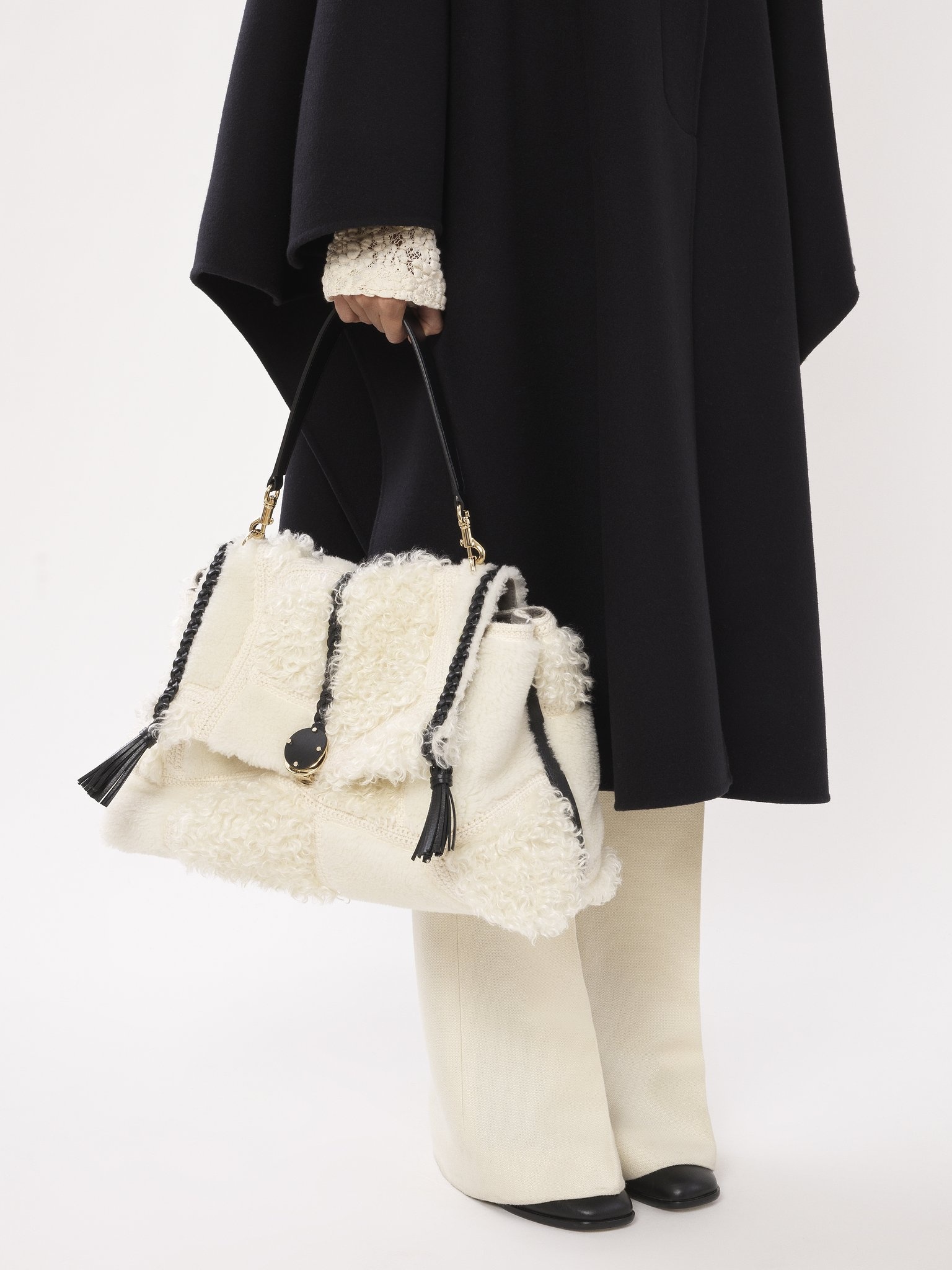 Prada Pattina Shearling Bag