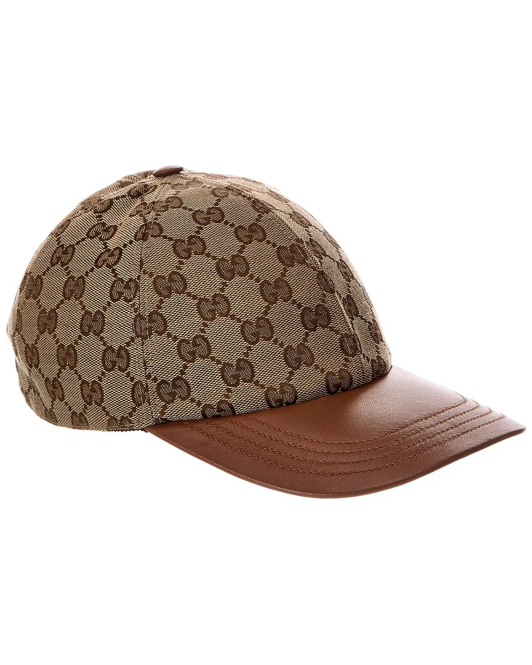 Gucci GG Canvas & Leather Baseball Hat - 1