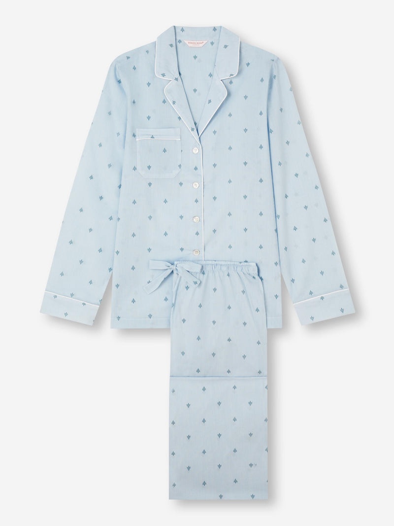 Women's Pyjamas Nelson 100 Cotton Batiste Blue - 1