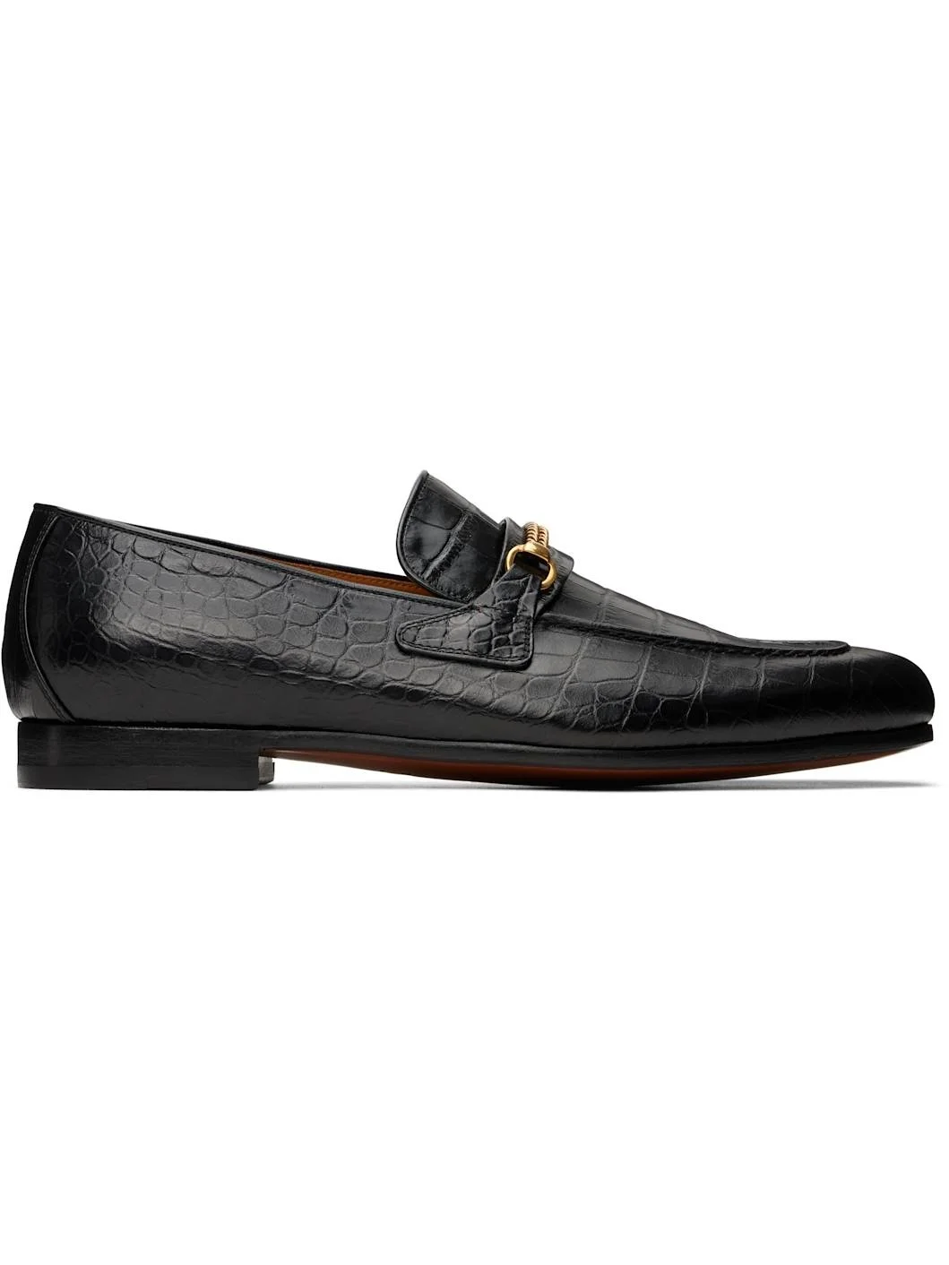crocodile 돋을새김된 가죽 loafers - 1