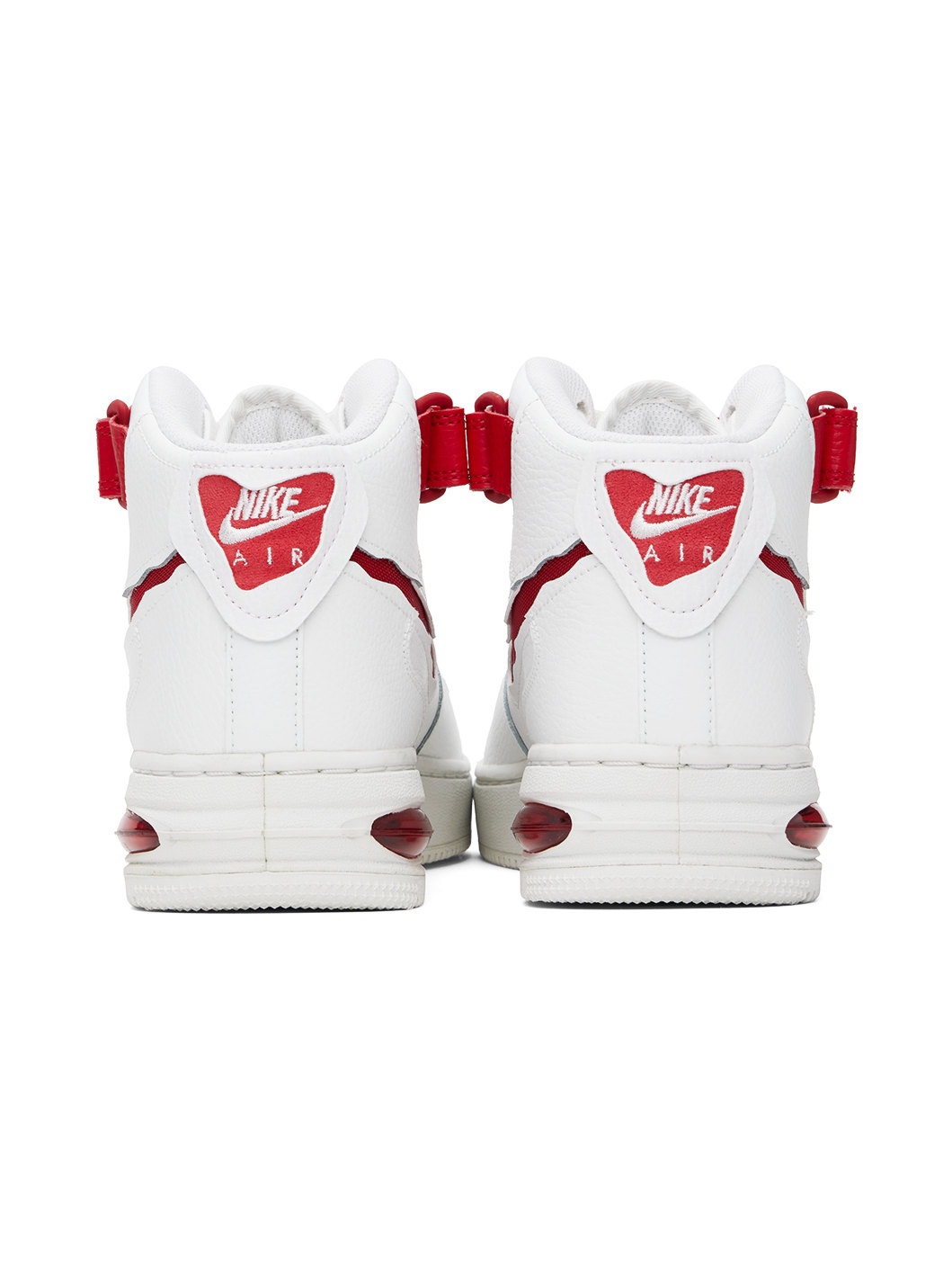 White & Red Air Force 1 Mid Evo Sneakers - 2