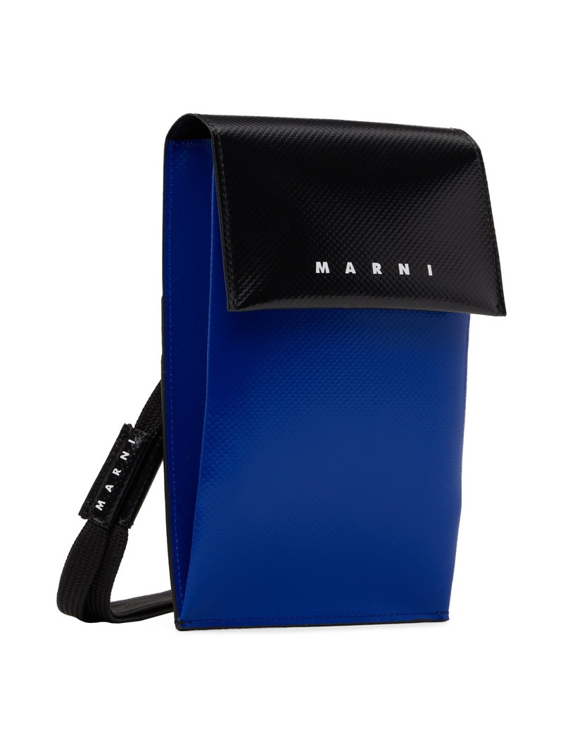 Marni Black & Blue Logo Phone Holder outlook