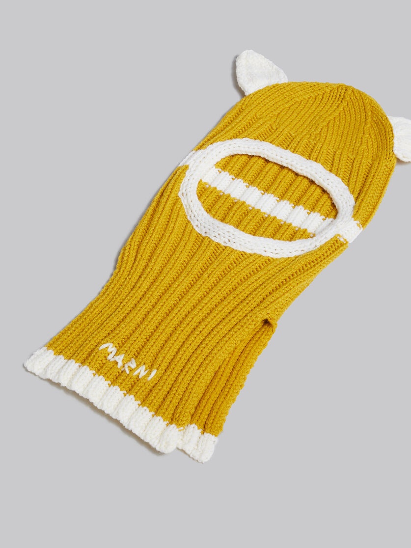 YELLOW WOOL BALACLAVA WITH EARS - 4