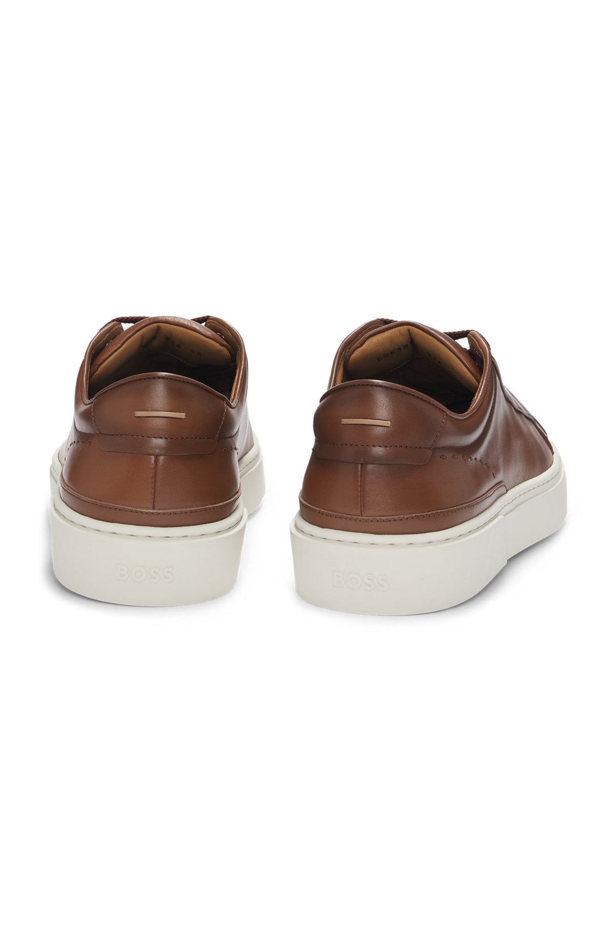 GARY LOW-TOP TRAINERS IN BURNISHED LEATHER - 5