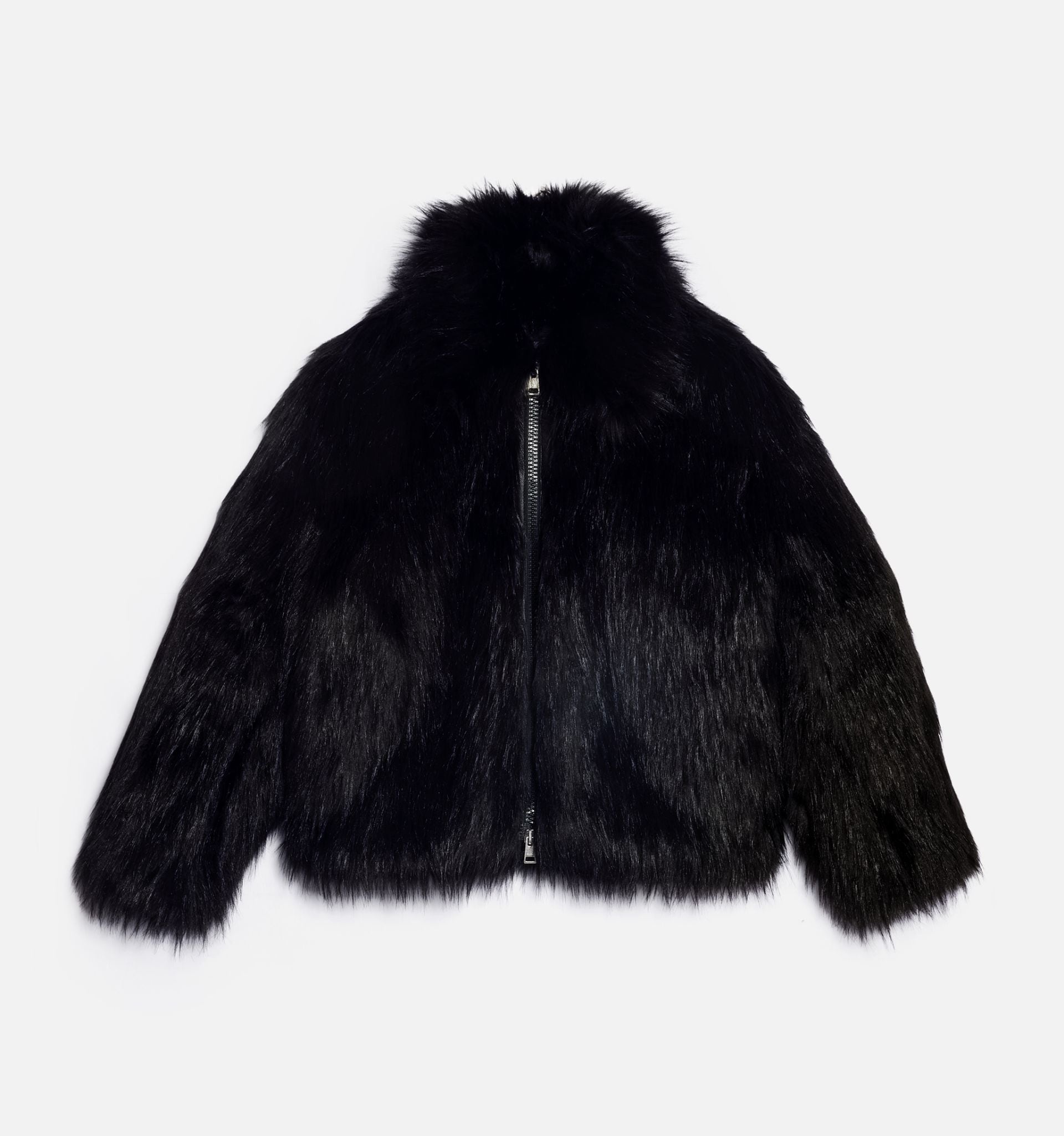 Zipped Synthetic Fur Jacket - 2