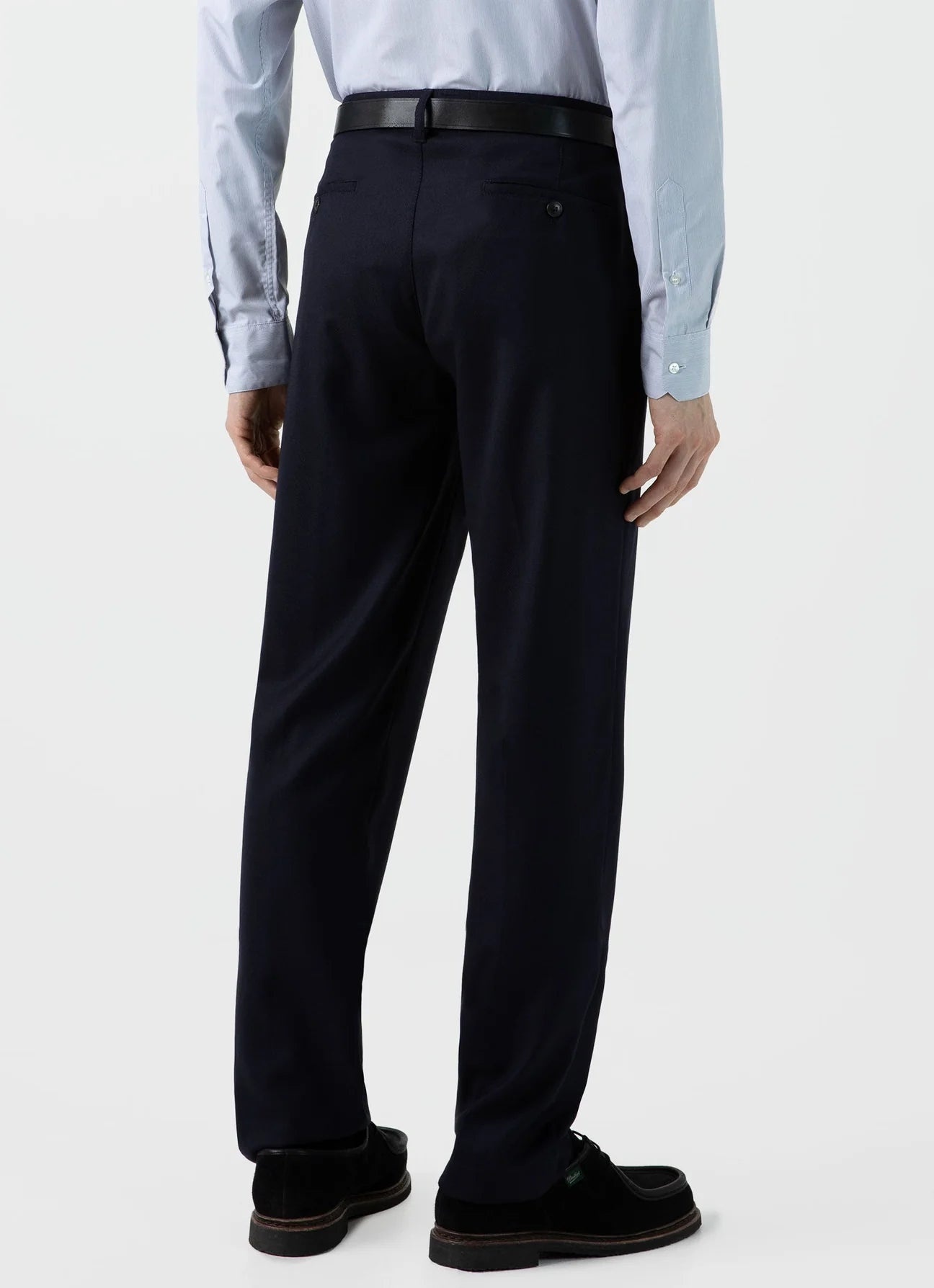 Textured Wool Trouser Navy - 3