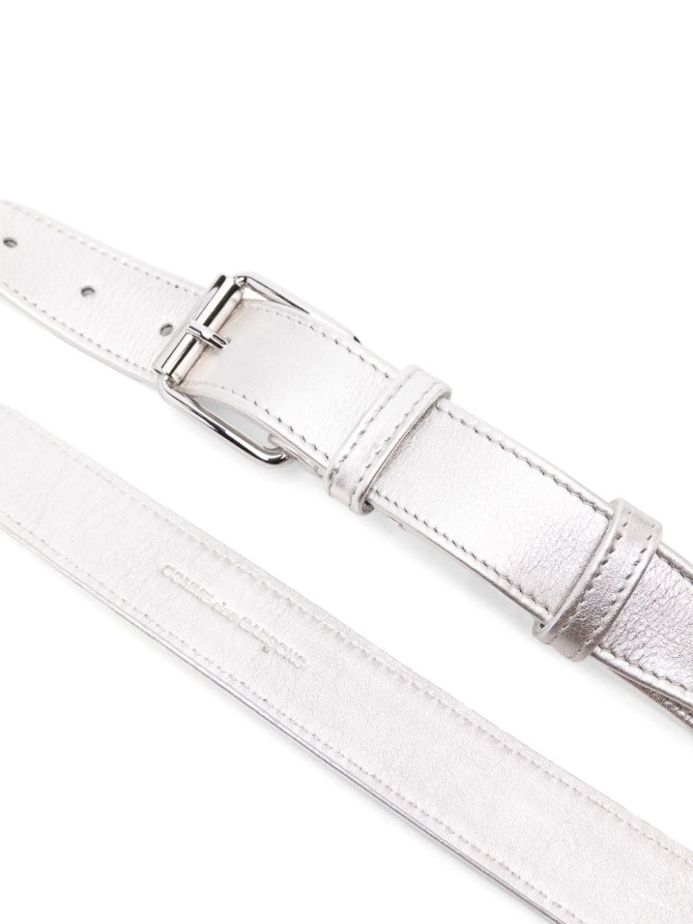 metallic leather belt - 2