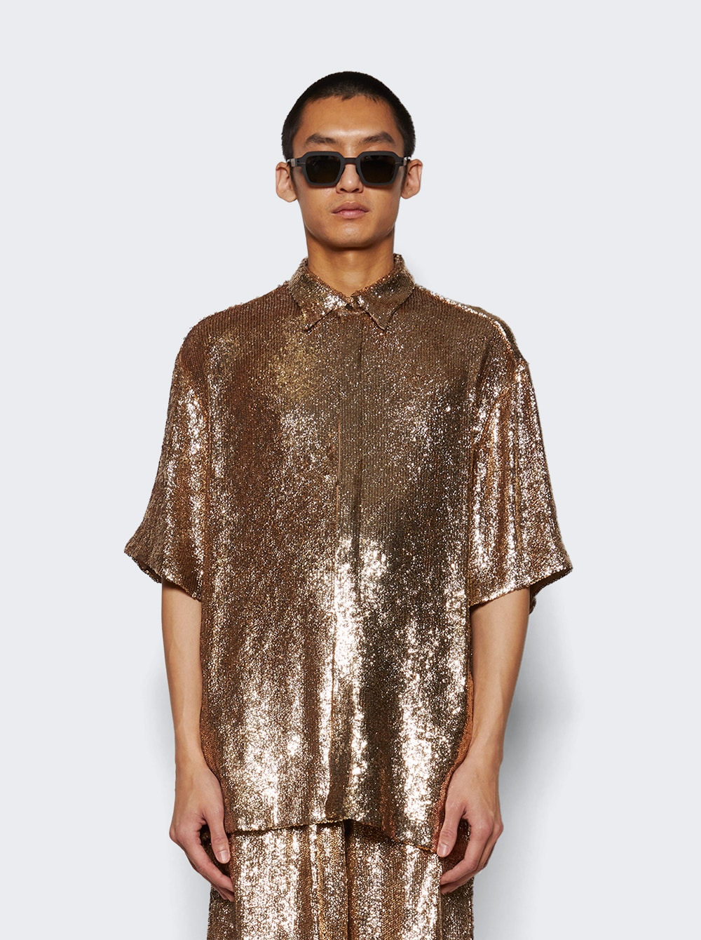 Cassidye Embroidered Shirt Gold - 2