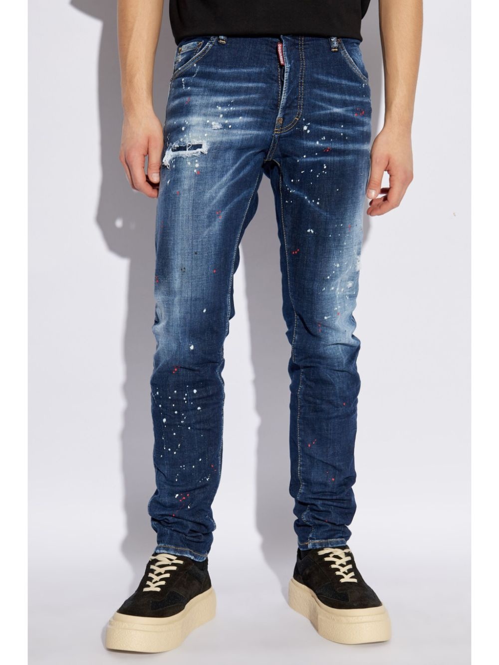 paint-splatter jeans - 3