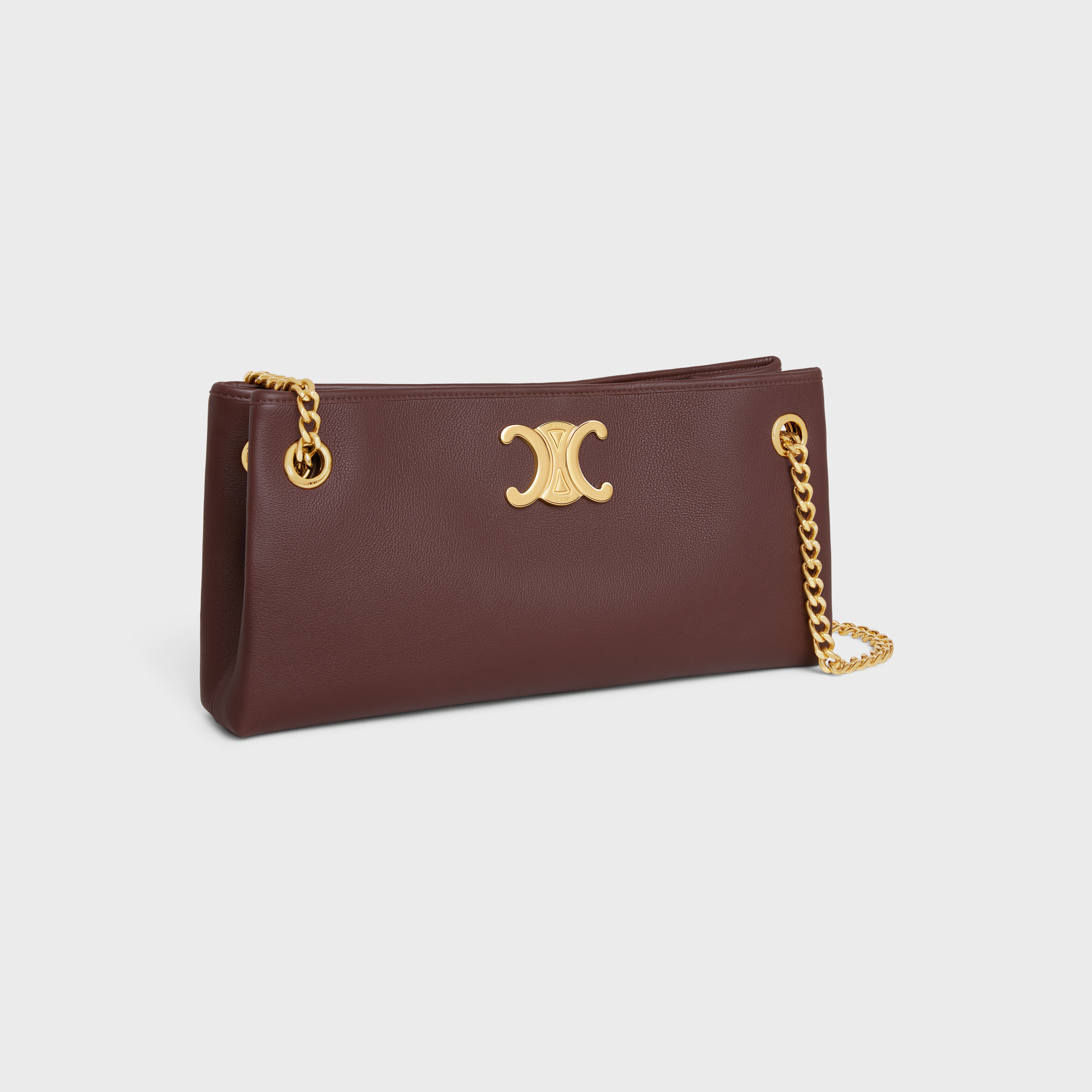 NEWSPAPER CHAIN BAG TRIOMPHE SOFT in SUPPLE CALFSKIN - 2