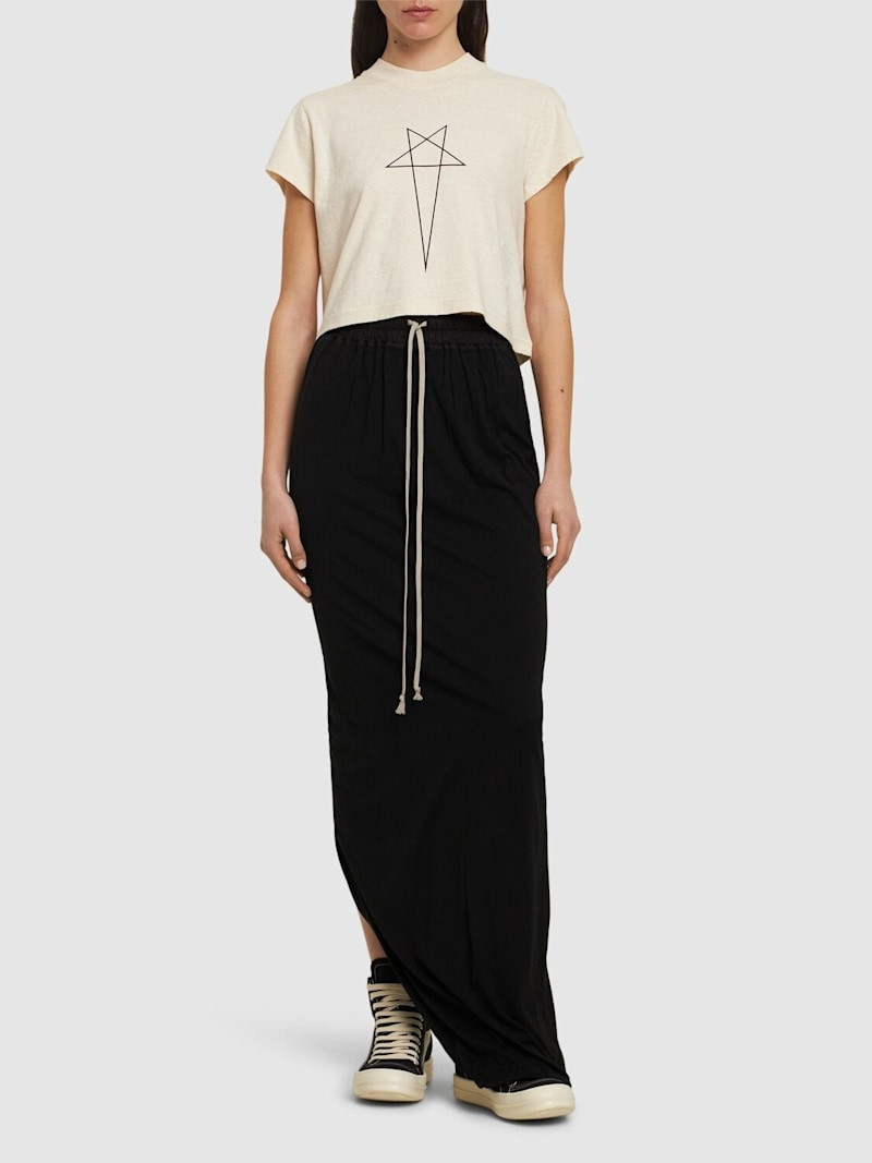 Rick Owens DRKSHDW Level T cropped cotton t-shirt outlook