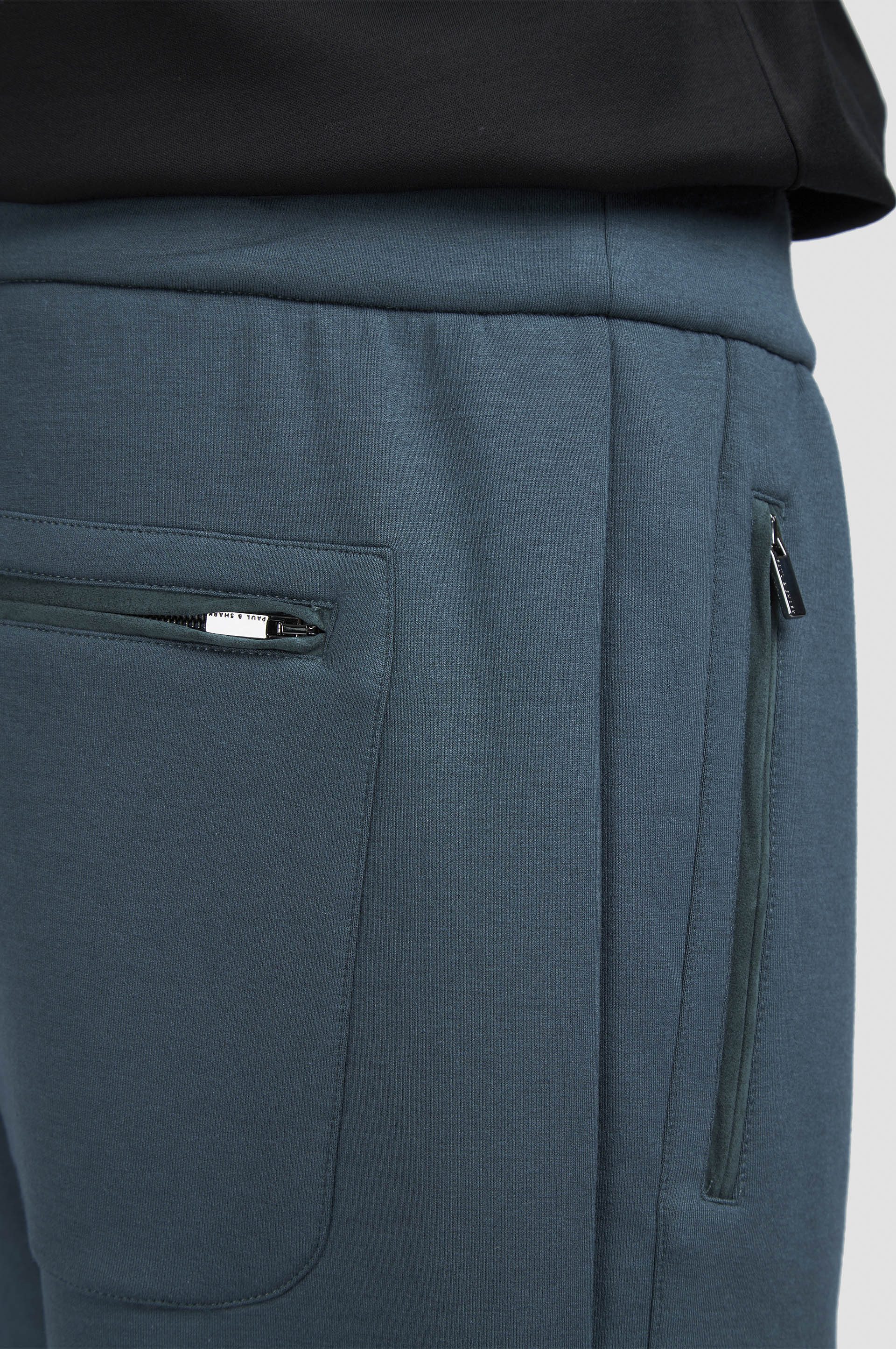 SUPIMA® COTTON TRACKPANTS WITH SHARK FIN EMBROIDERY - 4