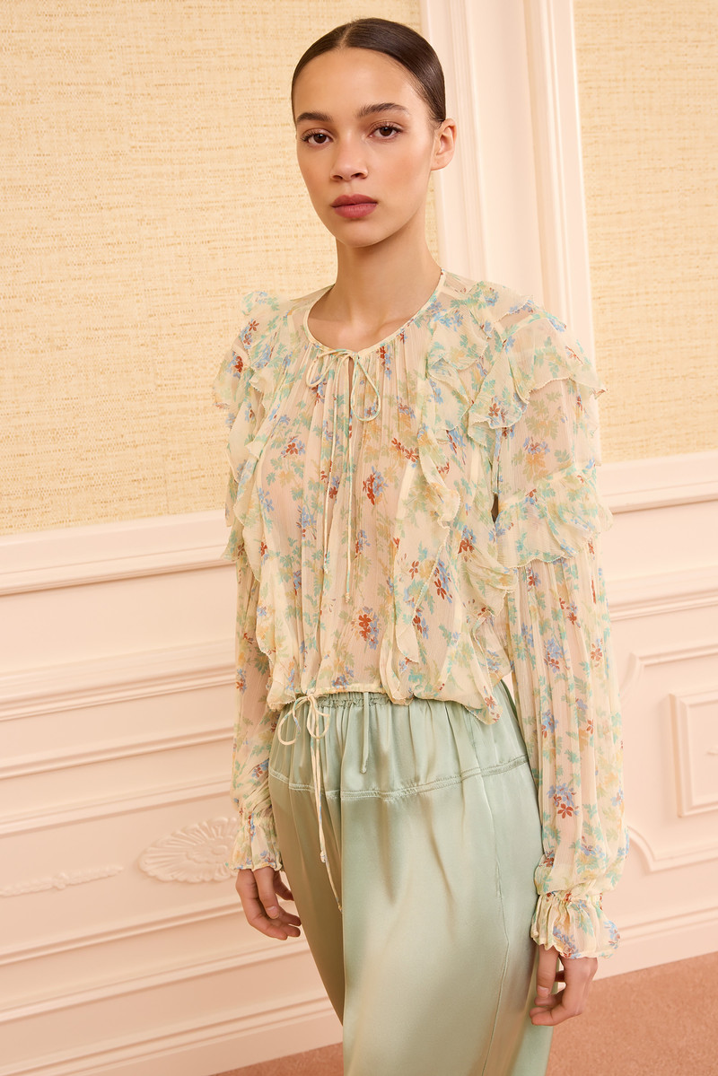 ULLA JOHNSON Delfina LS Silk Blouse outlook