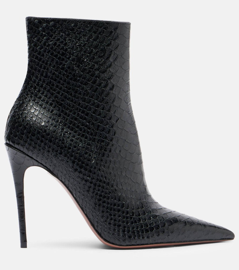 Vera 105 snake-effect leather ankle boots 5