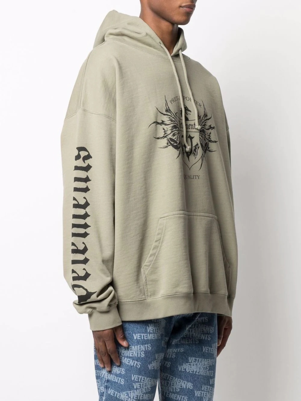 logo-print oversized hoodie - 4