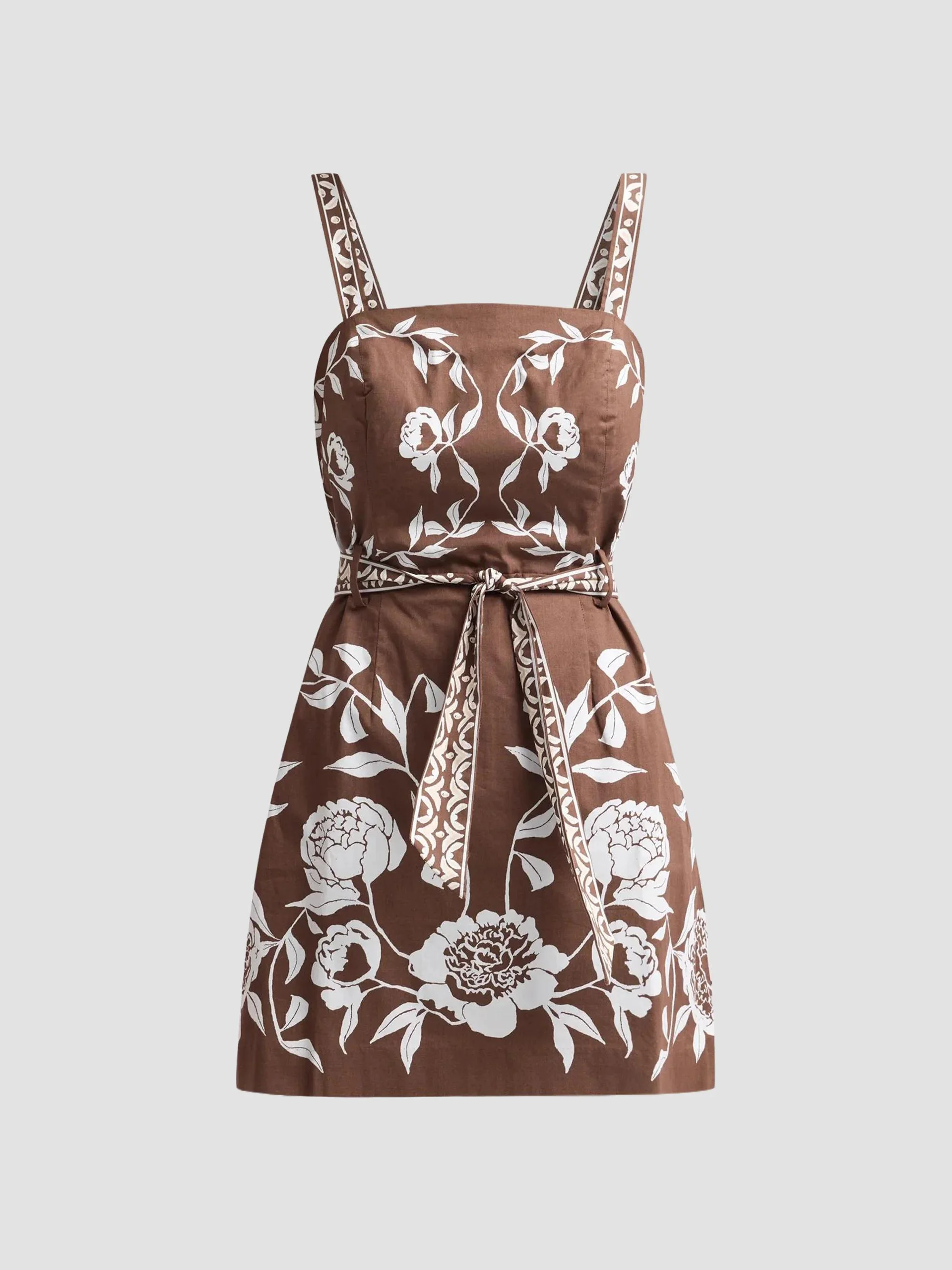 Women's Muireann Floral Stretch-Cotton Tie-Waist Mini Dress - Coco Beach Marni - 1