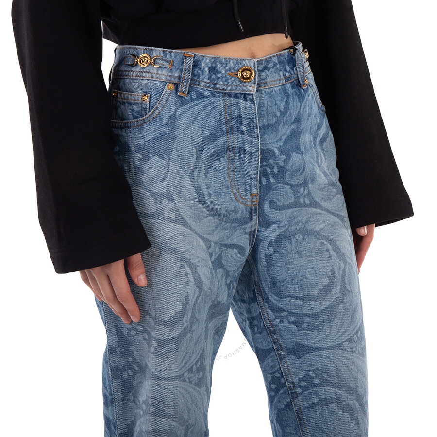 Versace Barocco Straight-Leg Denim Jeans - 4