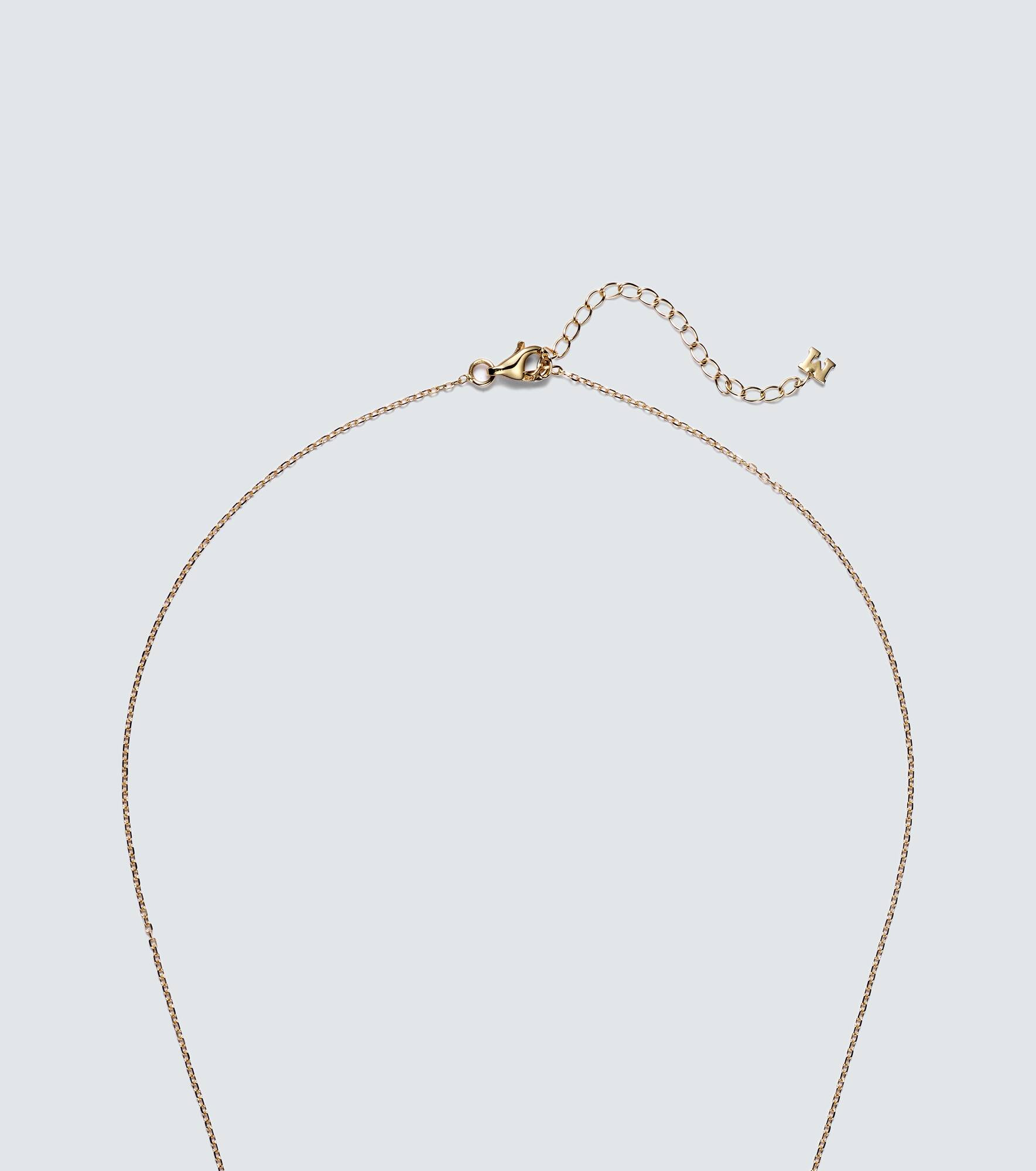 14kt gold necklace with emerald pendant - 6