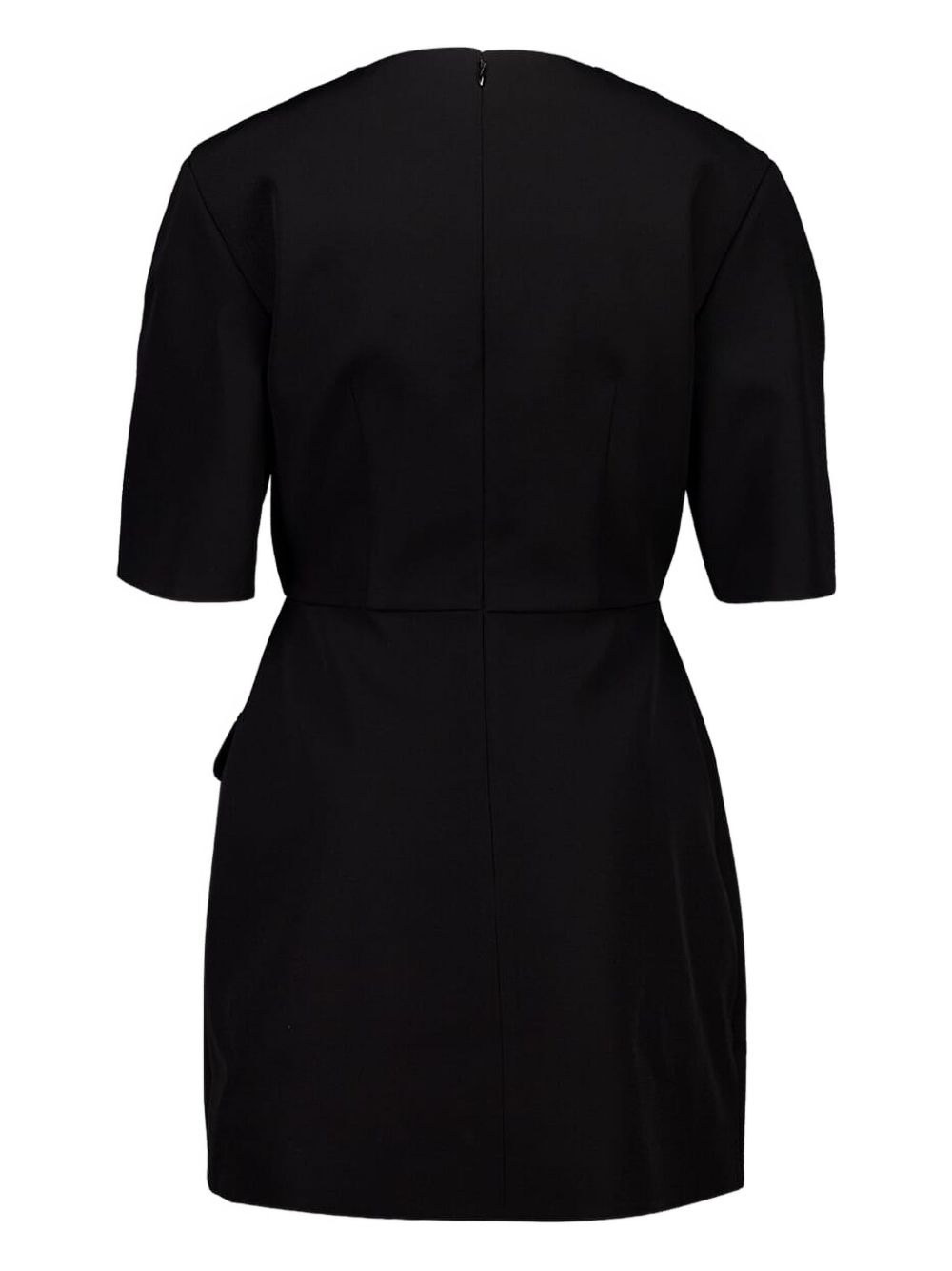 button-fastening pocket mini dress - 2