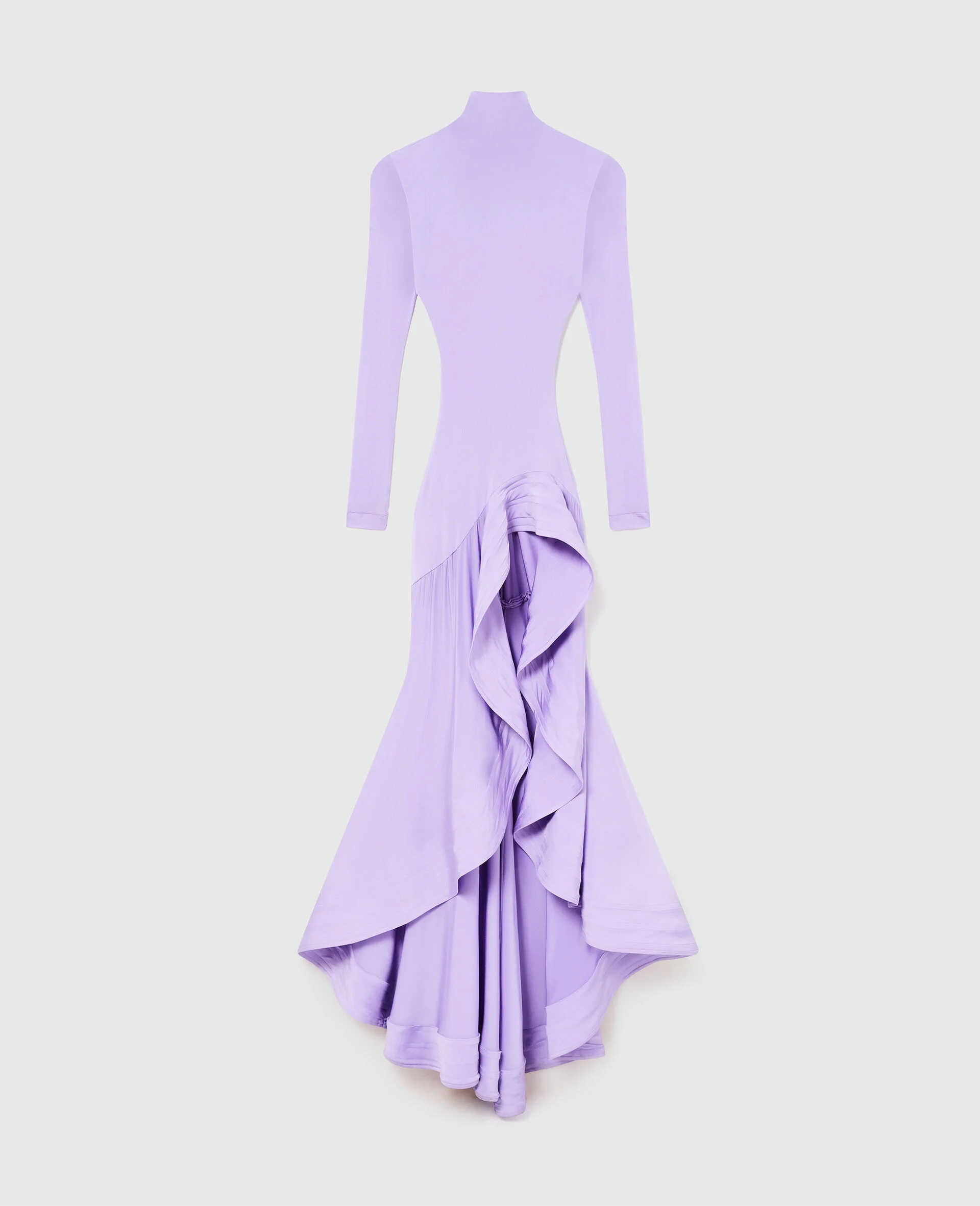 Crepe Jersey Frill Cocktail Dress - 1