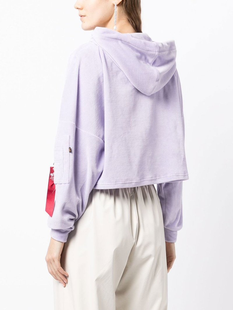 cropped velvet hoodie 4