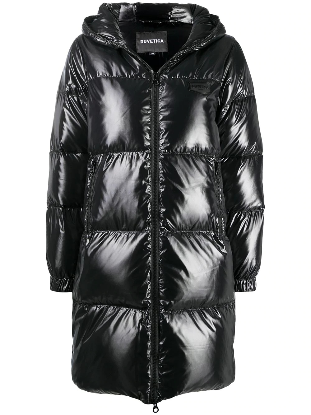 zipped padded coat - 1