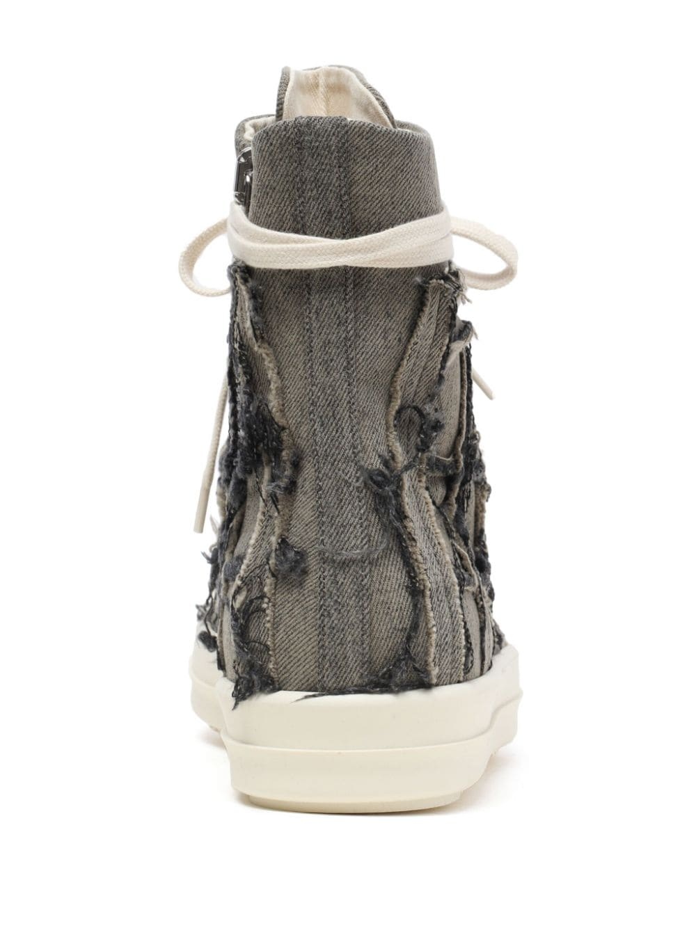 Luxor Slashed frayed-trim sneakers - 3