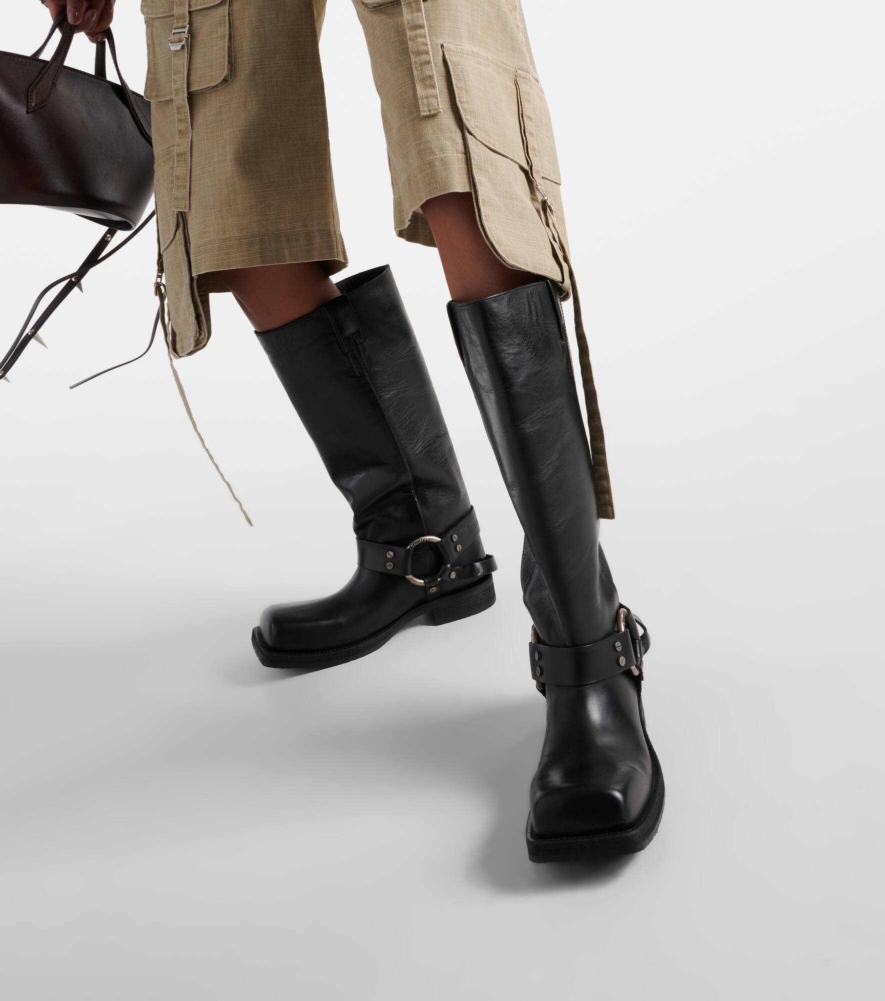 Leather biker boots - 7
