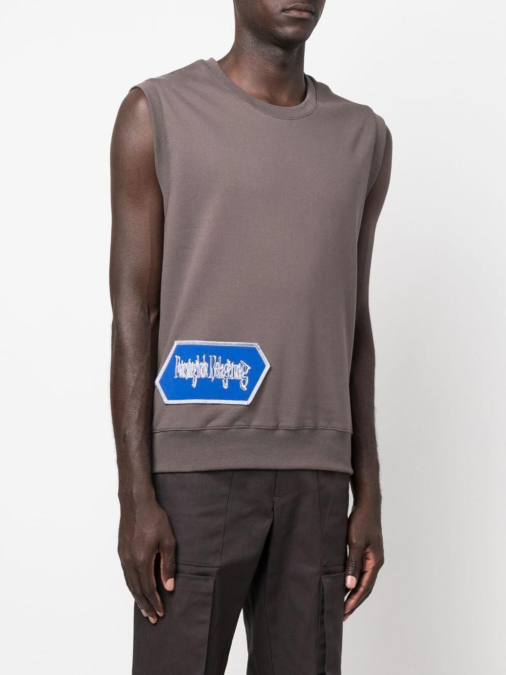 patch-detail cotton vest - 3