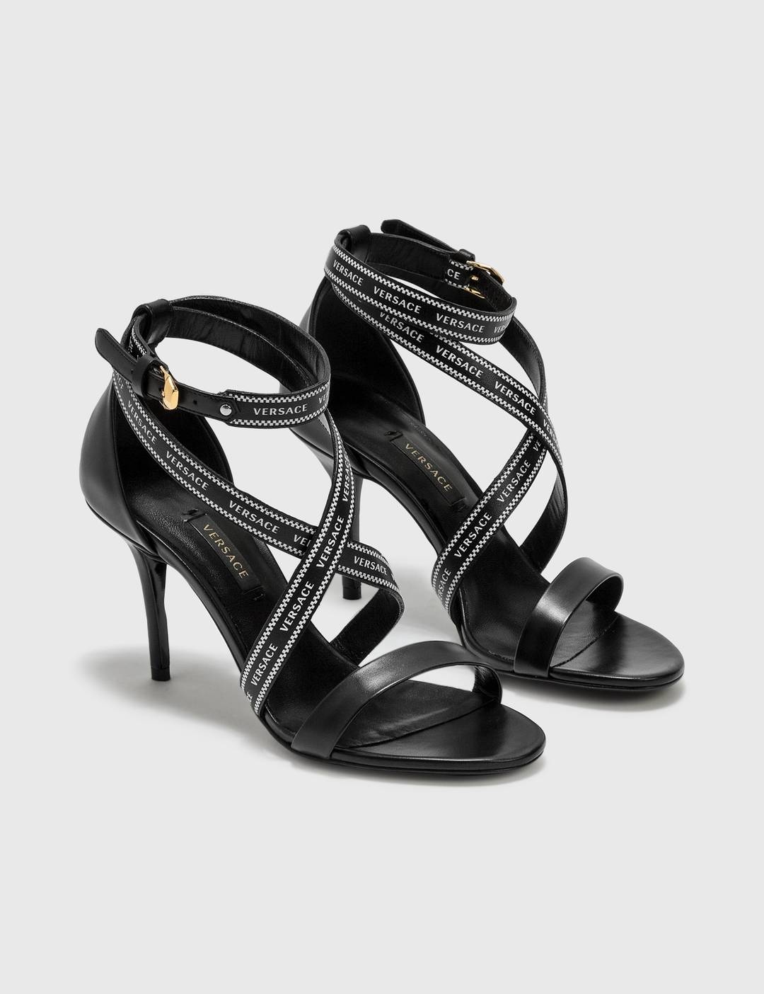 Heeled Sandals With Logo Strap - 1